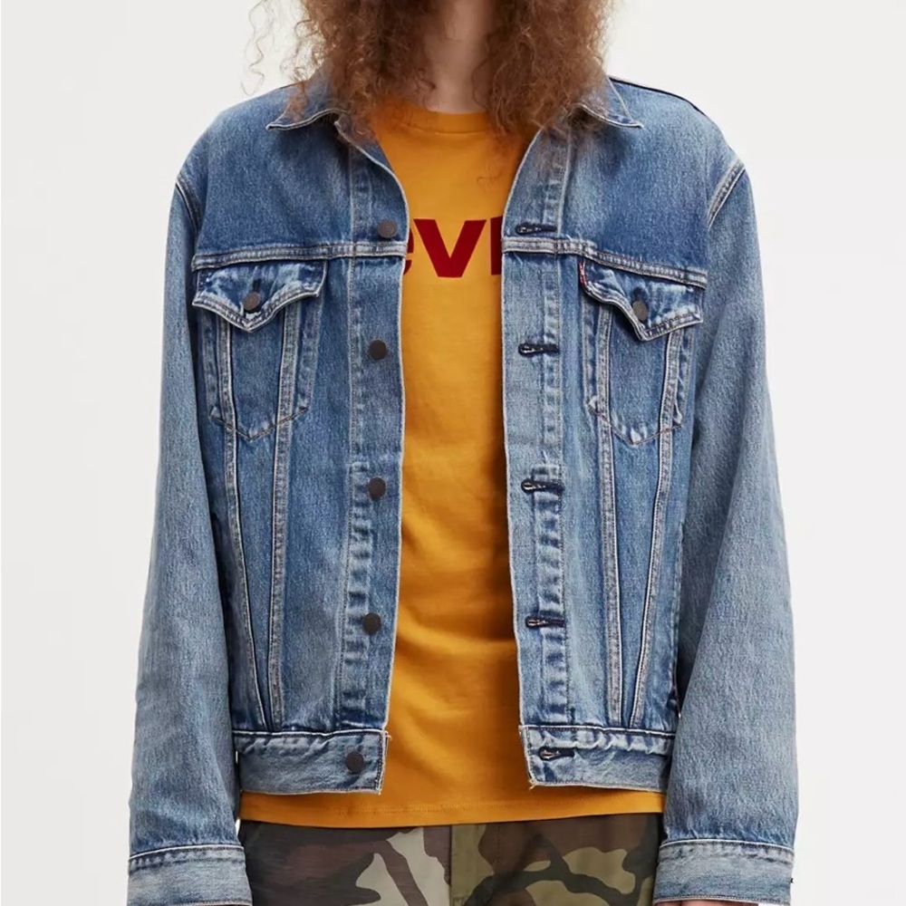 Levi’s Premium Vintage Trucker Relaxed Fit Denim Jacket Men’s Size X-Large
